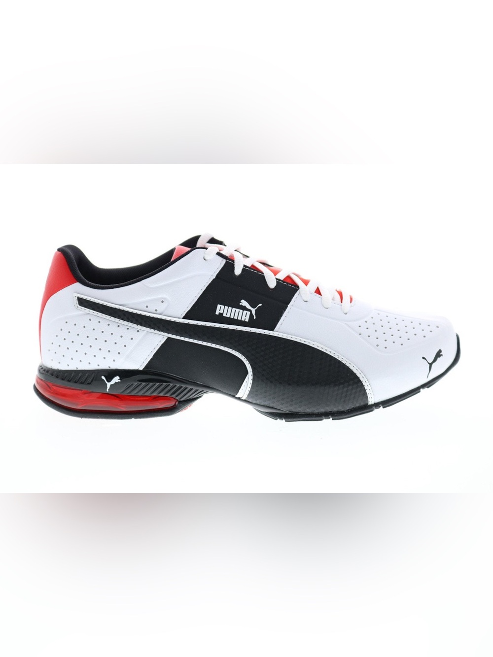 NWB Puma Cell Surin 2 FM 18987601 Mens Wh/Bk Flame Scarlet Running Shoes Sz 10
